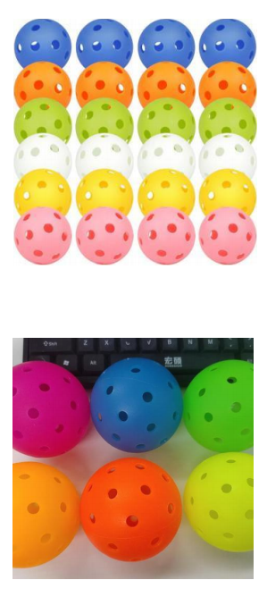 Colorful pickle balls